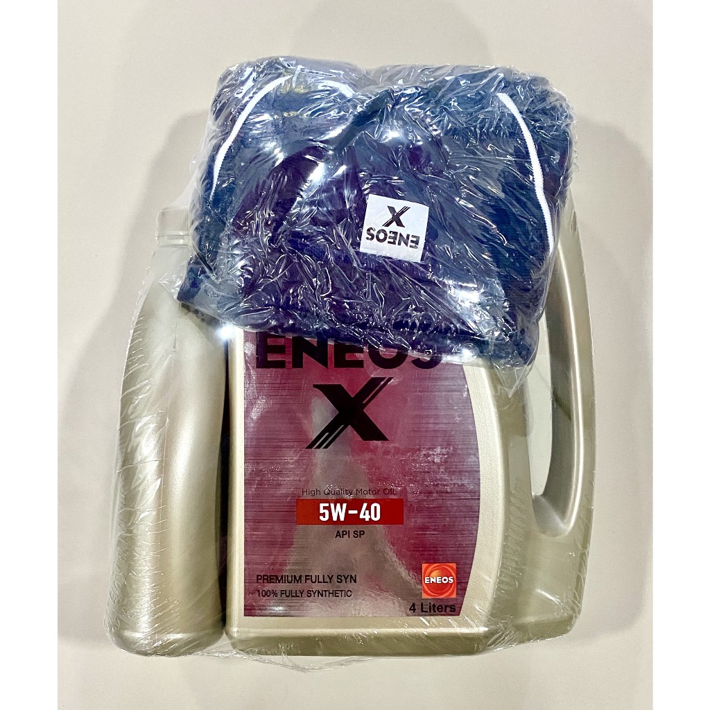 น้ำมันเครื่องสังเคราะห์แท้ ENEOS X 5W-40 SP PREMIUM FULLY SYNTHETIC 4L, 5L+เสื้อ และ 6L+เสื้อ