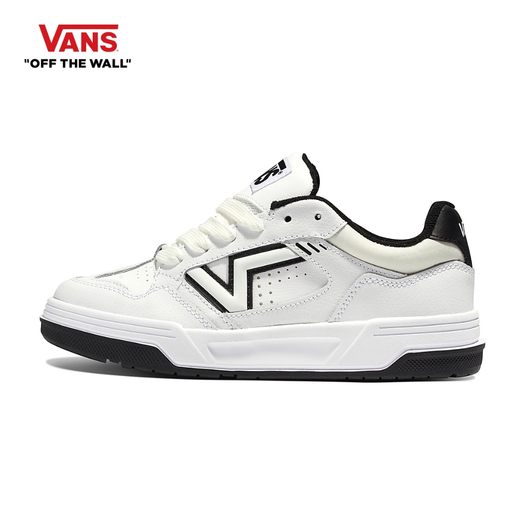 VANS UPLAND - WHITE BLACK รองเท้า รองเท้าผ้าใบ ผู้ชาย ผู้หญิง