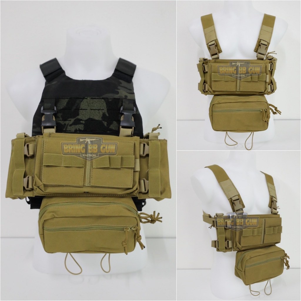 BR03 MK3 Chest Rig (สายโยงบ่า) มี5สีให้เลือก สีดำ สีทราย สีเขียว สีมัลติแคม สีมัลติแคมดำ 30RB