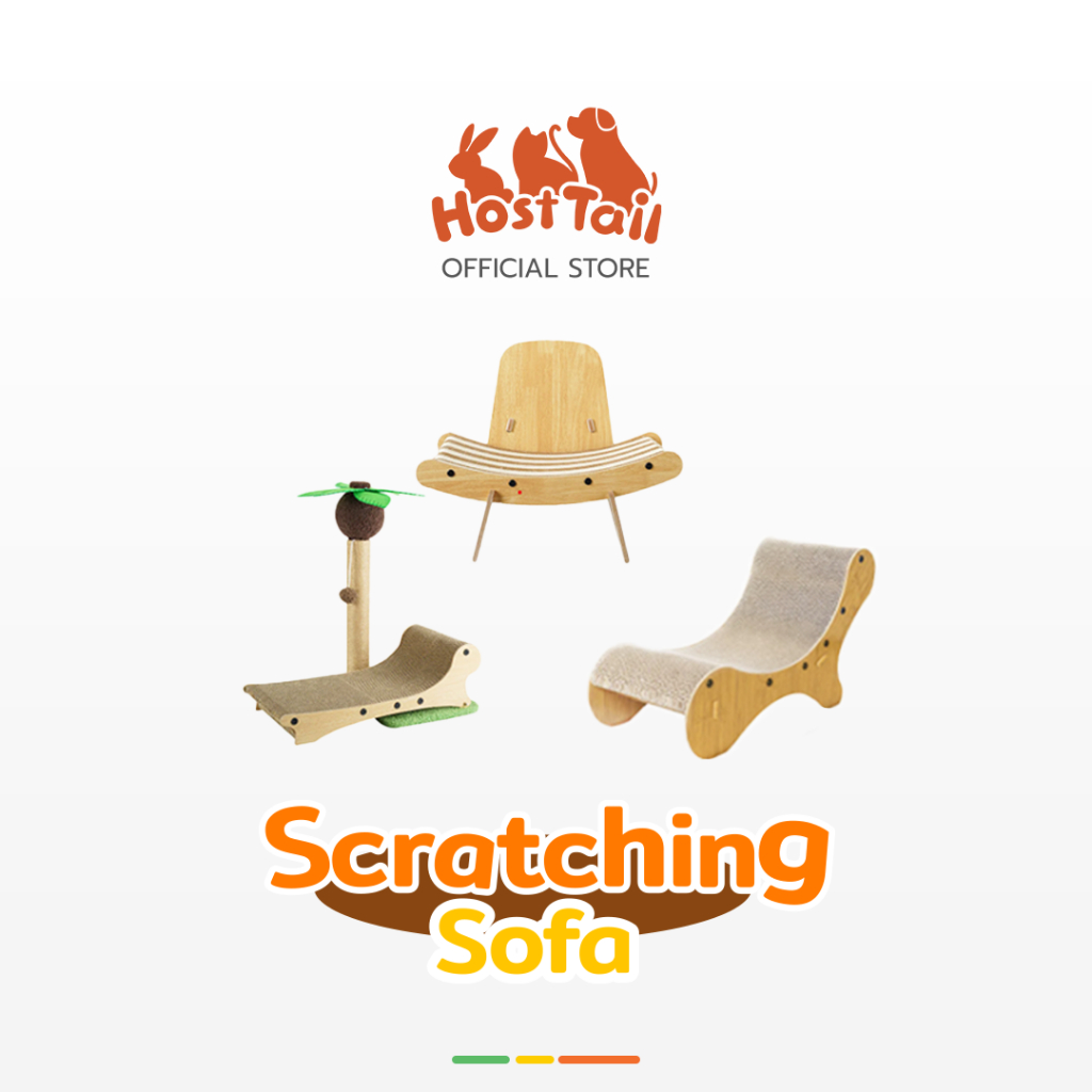 HostTail ที่ลับเล็บโซฟาแมว ที่ลับเล็บแมว รุ่น  Beding+Scratcher Cat