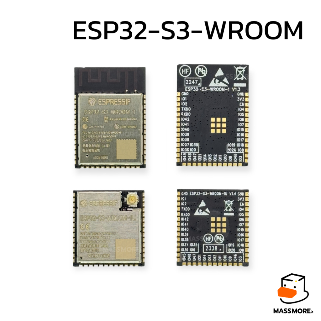 ESP32-S3-WROOM ชิพแท้จาก Espressif ESP32S3 WROOM-1 WROOM-1U WiFi BLE PCB Antenna IPEX connector