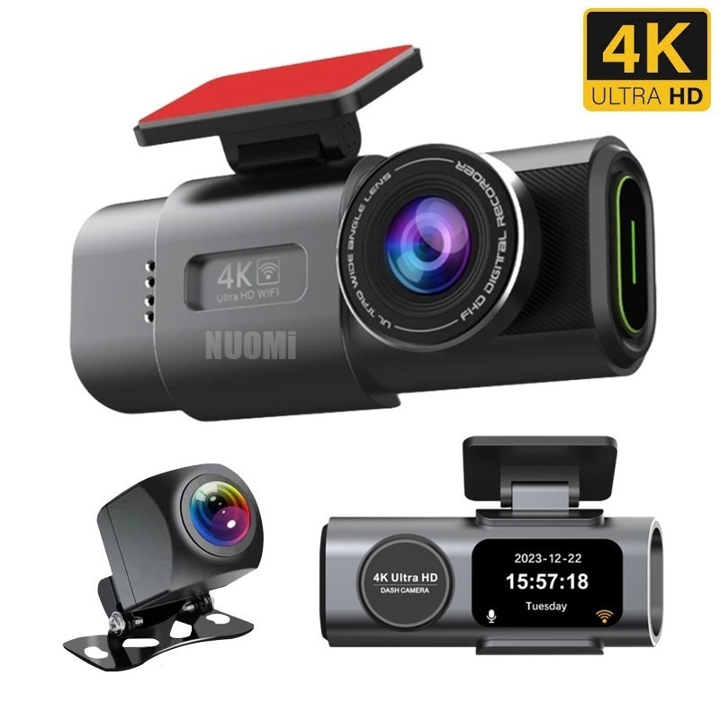 กล้องติดรถยนต์ K309 4K+ Ultra HD 2160p WiFi WDR CarCam 2กล้องหน้าหลัง ภาพคมชัดทั้งกลางวัน และ กลางคืน ของแท้100%