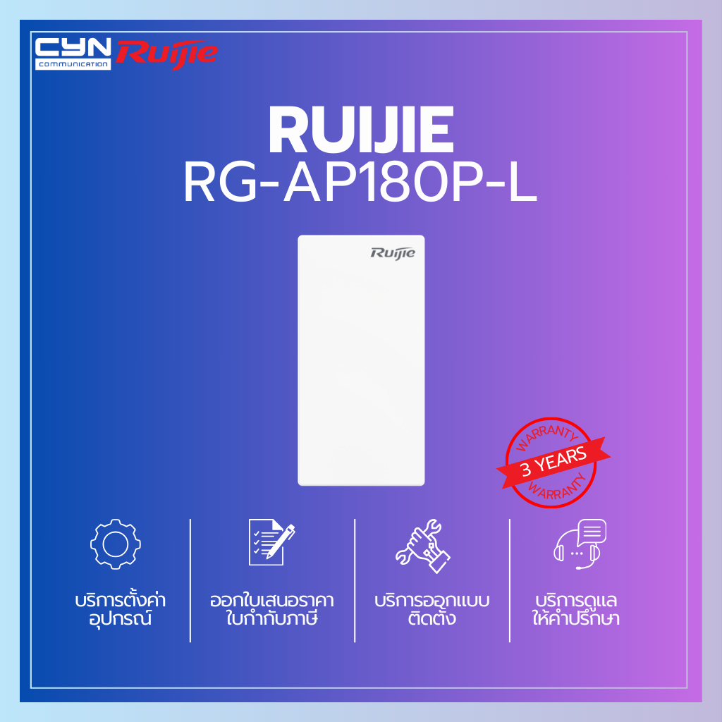 Ruijie RG-AP180P-L Wi-Fi 6 Dual-Radio 2.976 Gbps Wall Plate AP