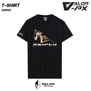 VALOR PX - Sni.per T-Shirt 2024 เสื้อยืดสกรีนลาย tactical ลา…