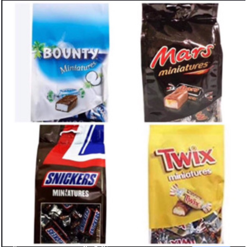 snickers Twix mars bounty chocolate 220 กรัม พร้อมส่ง