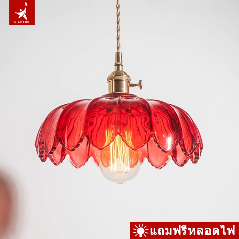 โคมไฟ LED E27 สไตล์นอร์ดิก ย้อนยุค เรียบง่าย สร้างสรรค์ สําหรับแขวนข้างเตียง ร้านอาหาร บาร์ ห้องนั่งเล่น