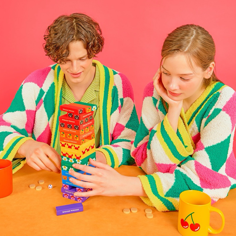 พร้อมส่ง🌈Wiggle Wiggle ของแท้ 💯 บล็อกตัวต่อ Wood Block Set ของเล่น เกมส์ไม้จังก้า บล็อกไม้ เกมส์ไม้ตึกถล่ม 87009
