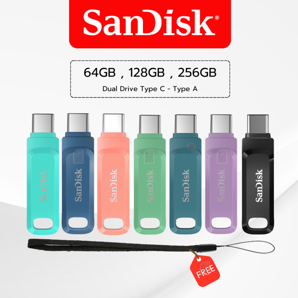 SanDisk Ultra Dual Drive Go USB 3.1 Gen1 Flash Drive Type-C (SDDDC3) 32GB 64GB 128GB 256GB ประกัน5ปี