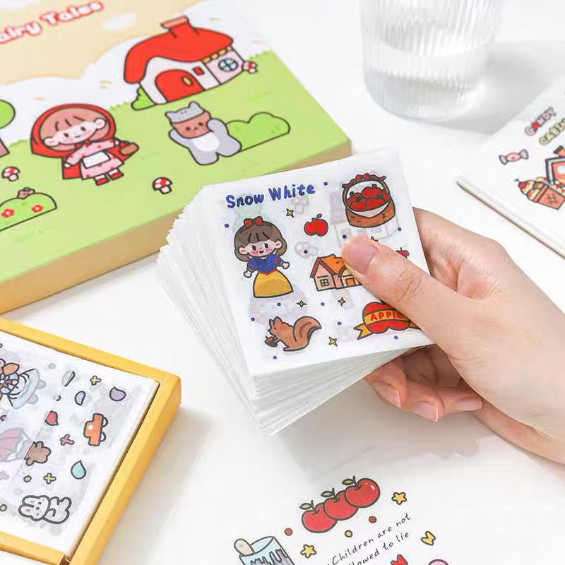 A08-15 สติ๊กเกอร์ 100ใบไม่ซำ้แบบ ขนาดใบละ 8*8cm. ตัดเรียบร้อยแปะใช้งานได้เลย