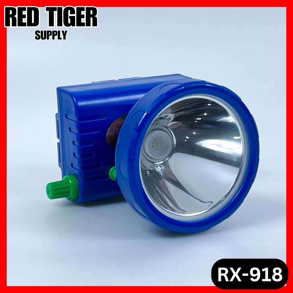 ไฟฉายคาดหัว  หัวไฟติดหน้าผาก LED 1 ดวง รุ่น RX-918 แบตเตอรี่ลิเธียม ตรา SUPER LIGHT