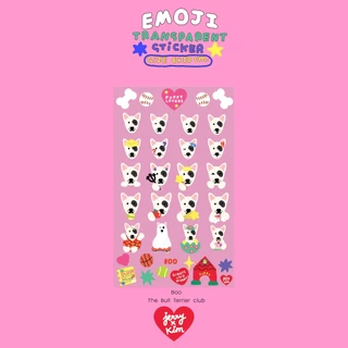 Puppy lovers emoji sticker สติกเกอร์ใสพิมพ์ทึบ 🐶 Jerryxkimdotstick