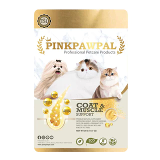 Pinkpawpal อาหารเสริมสูตรเพิ่มน้ำหนัก ชวยบำรุงขนและกล้ามเนื้อ (Gorgeous Coat and Muscles Supplement)