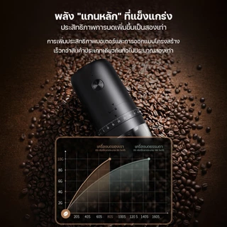 Keluer Coffee Grinder เครื่องบดกาแฟอัตโนมัติ ปรับความละเอียดได้ ใช้ในครัวเรือน พกพาสะดวก บดอย่างรวดเร็ว