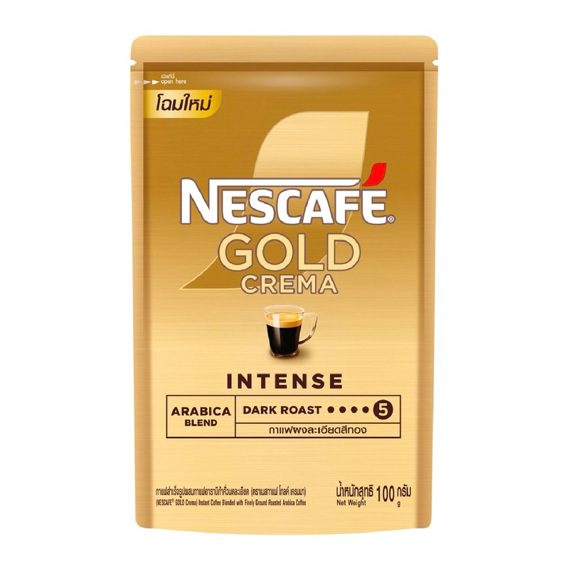 Nescafe Gold Crema Intense เนสกาแฟโกลด์ เครมมา อินเทนส์ แบบถุง 100 กรัม
