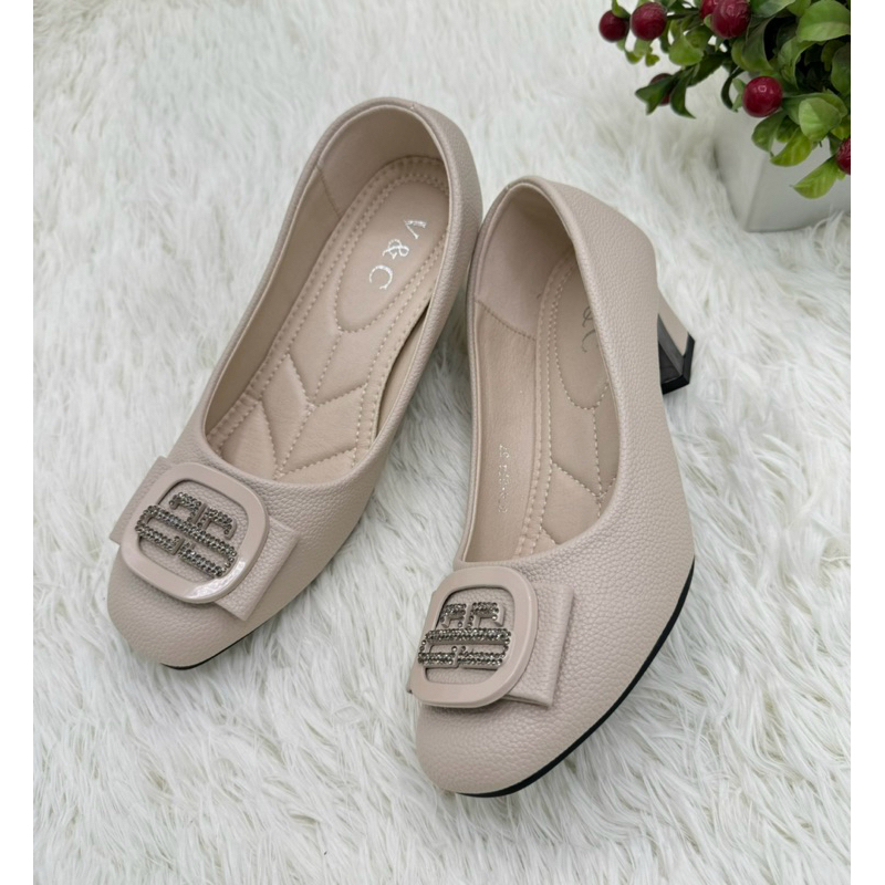 ⭐️พร้อมส่ง⭐️รองเท้าคัชชู หนังนิ่ม รุ่น 874-374 ส้นสูง 2 นิ้ว Size 35-40
