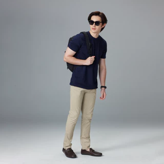 เสื้อไม่ร้อน คอกลม Mynds รุ่น Regular Smart T-Shirt ผ้า Dry Tech ที่สุดแห่งความใส่สบาย ระบายอากาศดี Unisex สีกรมท่า