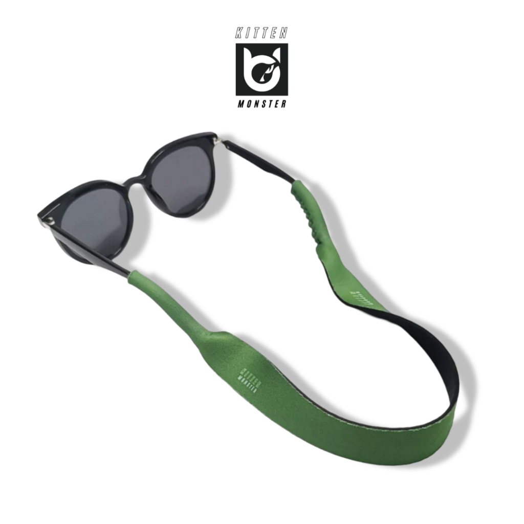 สายคล้องแว่นกันแดด สีพื้น ปั้มโลโก้ ของแท้ TANK ซีรี่ย์ นุ่ม สวย สบายคอ