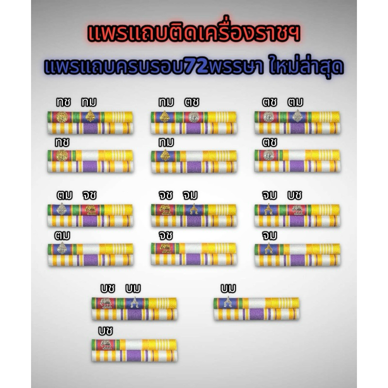 แพร แถบ ข้าราชการ แบบใหม่ล่าสุด ขนาดสินค้า ผู้ชายยาว9ซ.ม.-ผู้หญิงยาว7.5ซ.ม.