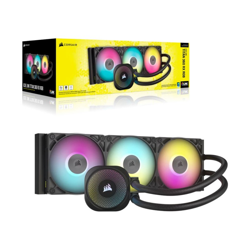 LIQUID COOLER (ชุดน้ำปิด) CORSAIR iCUE LINK TITAN 360 RX RGB BLACK (CW-9061018-WW)