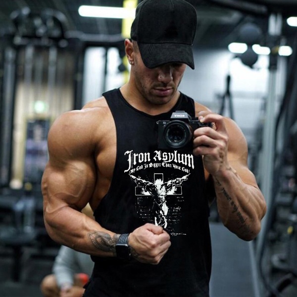 เสื้อกล้ามเพาะกาย ผ้าฝ้าย พิมพ์ลายกราฟฟิค (พร้อมส่งจากประเทศไทย)