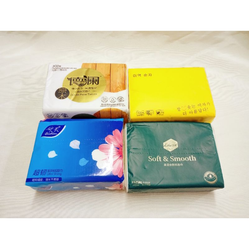 กระดาษทิชชู่ กระดาษชำระ กระดาษเช็ดหน้า  แผ่นเหนียวขาดยากนุ่มคุณภาพดี***คละแบรนด์ค่ะมีหลายแบรนด์***