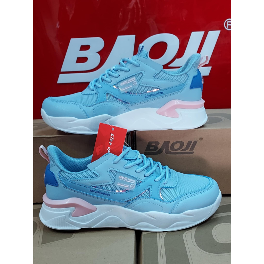 BAOJI บาโอจิ แท้100% รองเท้าผ้าใบผู้หญิง รุ่น BJW 1036 สีฟ้าใ ส่ออกกำลังกายได้