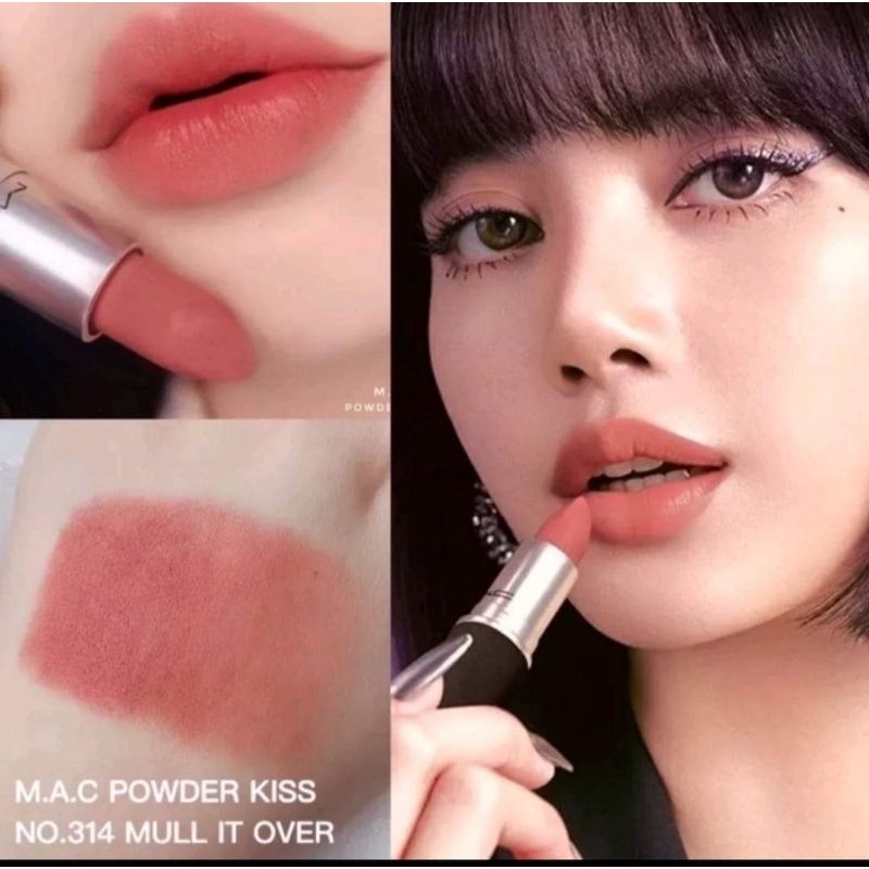 ✅️แท้100%ลิป Mac Powder kiss lipstick 3g  สี314 Mull It Over.
