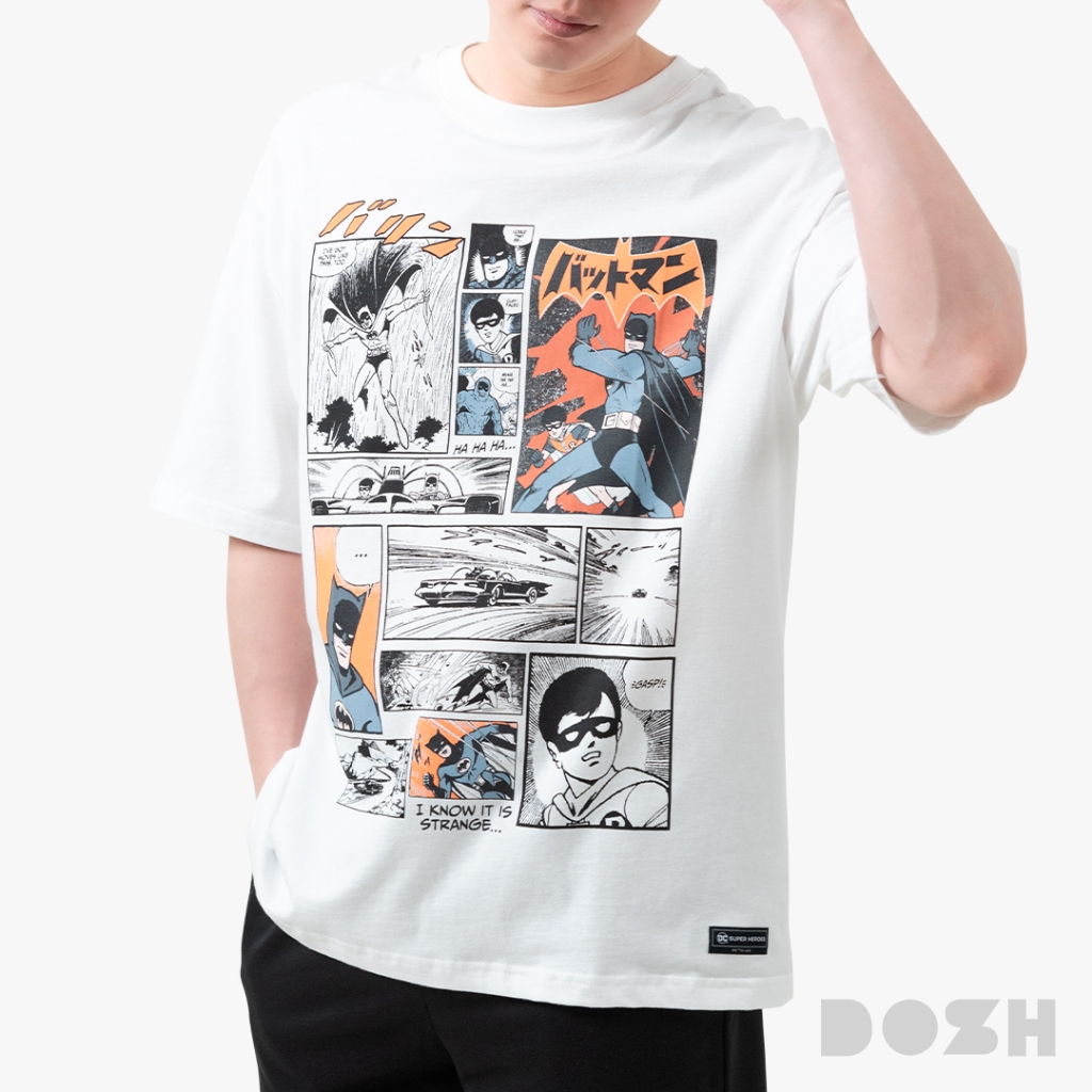 DOSH MEN'S OVERSIZED T-SHIRTS BATMAN 85th.เสื้อยืดโอเวอร์ไซส์ DBMT5317-OW (L-2XL)