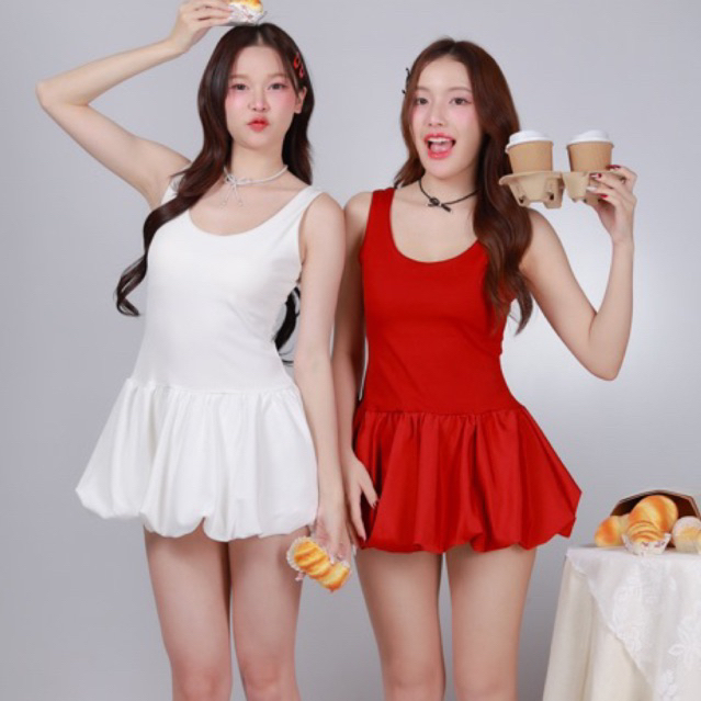 Marchroom.bkk - Chiffon dress (red)