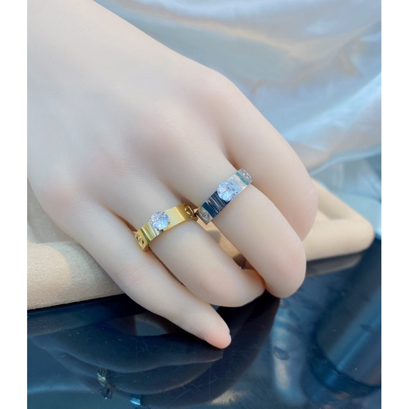 เครื่องประดับ แหวนLove เพชรชู สแตนเลส รายคาร์เทีนร์