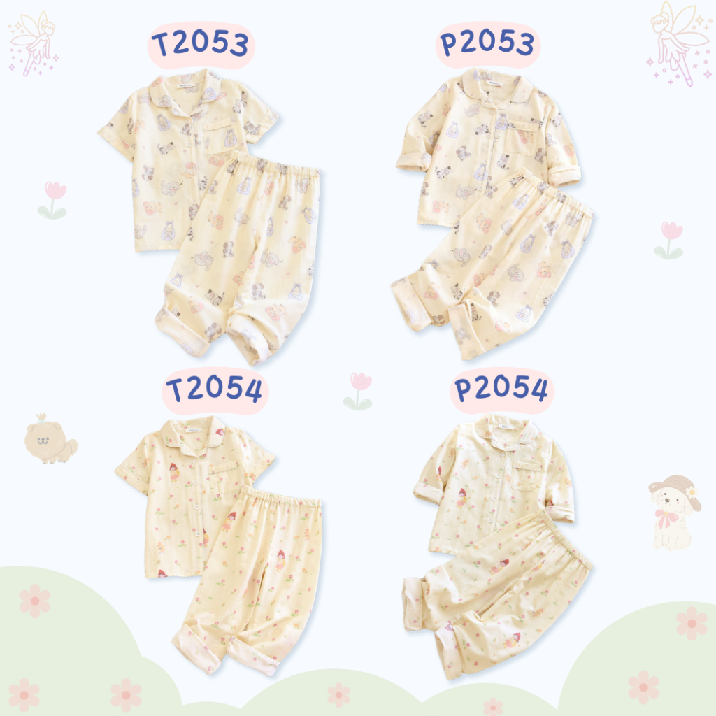 ชุดนอน Masalin KID ผ้ามัสลิน (T2053 T2054 P2053 P2054)