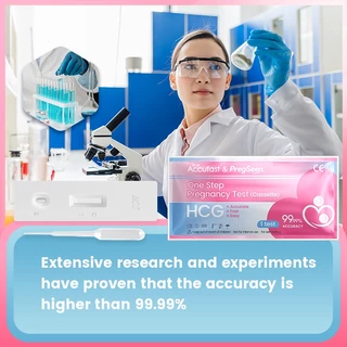 Accufast 5ชิ้น ตรวจครรภ์ แบบหยด HCG ความแม่นยำ 99.99% Pregnancy Test cassette/ที่ตรวจครรภ์/ตรวจครรภ์