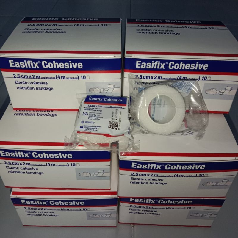 (2 ม้วน) Easifix 2.5CMx2M อิซีฟิกซ์ 2.5ซม.x2ม. (ผ้าพันแผลกาวในตัว)