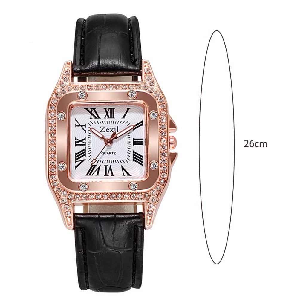 High-End นาฬิกาหญิง watch แฟชั่นสุภาพสตรี นาฬิกา ผู้หญิงไข่เข็มขัด นาฬิกาควอตซ์สี่เหลี่ยมแฟชั่น นาฬิกาผู้หญิงกันน้ำ