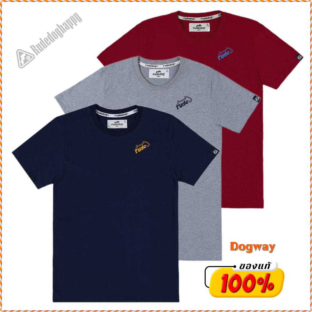 Rudedog เสื้อยืดรุ่น Dogway-Flowing ของแท้100%