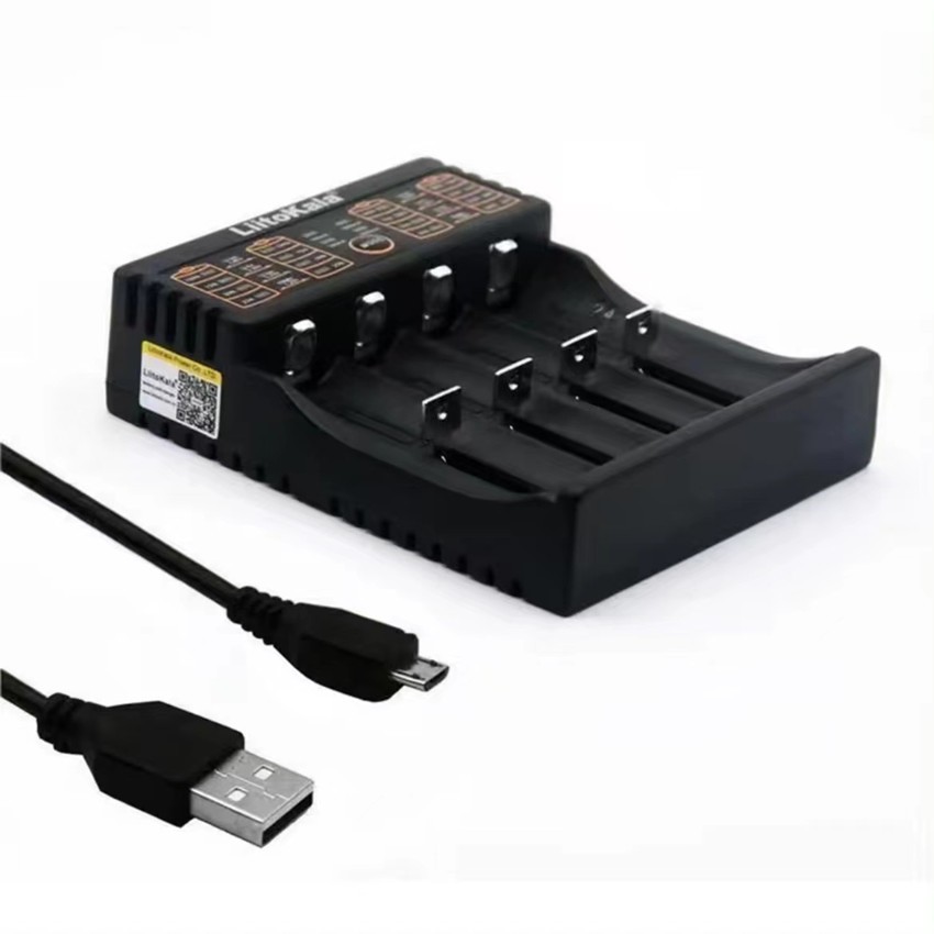LiitoKala Lii-402 เครื่องชาร์จถ่าน รางชาร์จ 1.2v 3.7v 4 ช่อง ชาร์จไว ตัดไฟเอง รองรับถ่าน AA / AAA