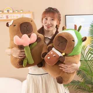 ตุ๊กตาคาปิบาร่าหลากสไตล์ 30CM 40CM และ50CM-ขนนิ่ม ผ้านุ่มน่ากอดสุดๆ เขียนการ์ดอวยพรได้