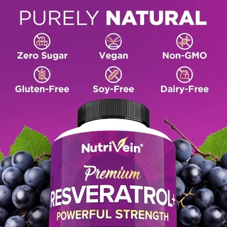 Nutrivein Resveratrol - 1450 MG 120 Capsules (No.366)