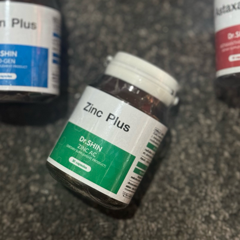 อาหารเสริมลดสิว ลดผิวมัน Dr.SHIN Zinc Plus  ลดความมันใบหน้า ลดอักเสบสิว ลดการเกิดสิว ด้วยสารสกัดเข้ม