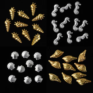 อะไหล่ทะเลสีเงินสีทองแพ็คละประมาณ100ชิ้น