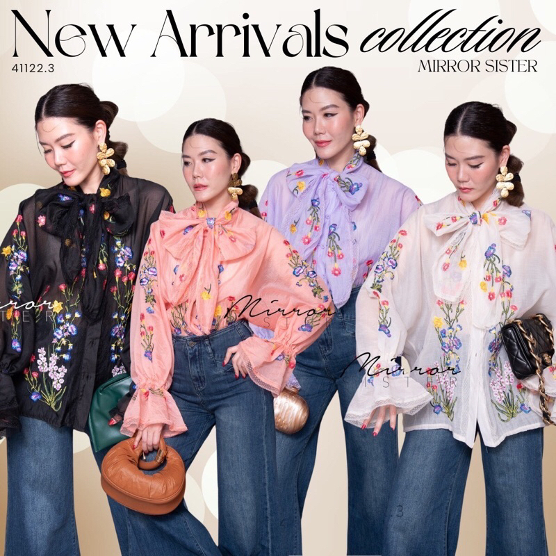 MiRRoR SiSTER ••MiRRoRSiSTER's TiMMa EmBRoided BLoUSE•• เสื้อปักลายดอกไม้…สวยpremiumมากกก! ทรงเสื้อเก๋น่ารักมากกก