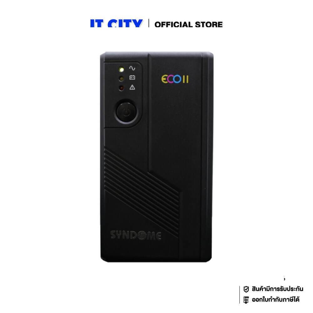SYNDOME UPS ECOII-800 (800VA/360W) (2Y) (PW1-000501) เครื่องสำรองไฟ