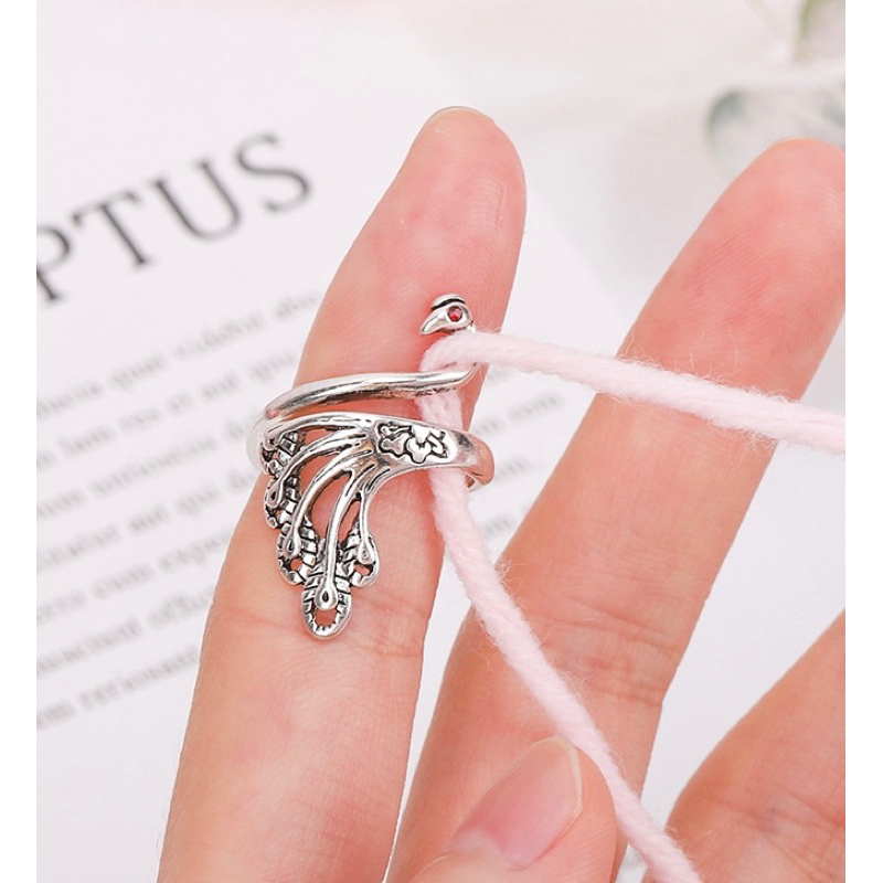 🧸แหวนถักโครเชต์ แหวนสวมนิ้ว อุปกรณ์เสริม สําหรับถักโครเชต์ 🧵 - รูปที่ 4