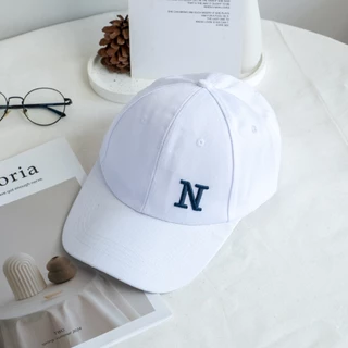 [W0261] หมวกแก๊ป หมวกเบสบอส ปักอักษรตัว N มี 8 สี ปรับขนาดได้ ใส่ได้ทุกโอกาส ได้ลุคเท่ห์ๆ ใส่กันแดด ทรงสวย สไตล์วินเทจ