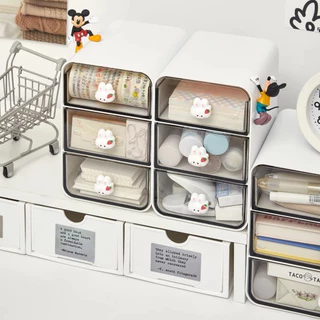ลิ้นชักตั้งโต๊ะ กล่องเก็บของ กล่องเก็บเอนกประสงค์แบบมีลิ้นชัก 3ชั้น ลิ้นชักเล็ก กล่องเก็บของ