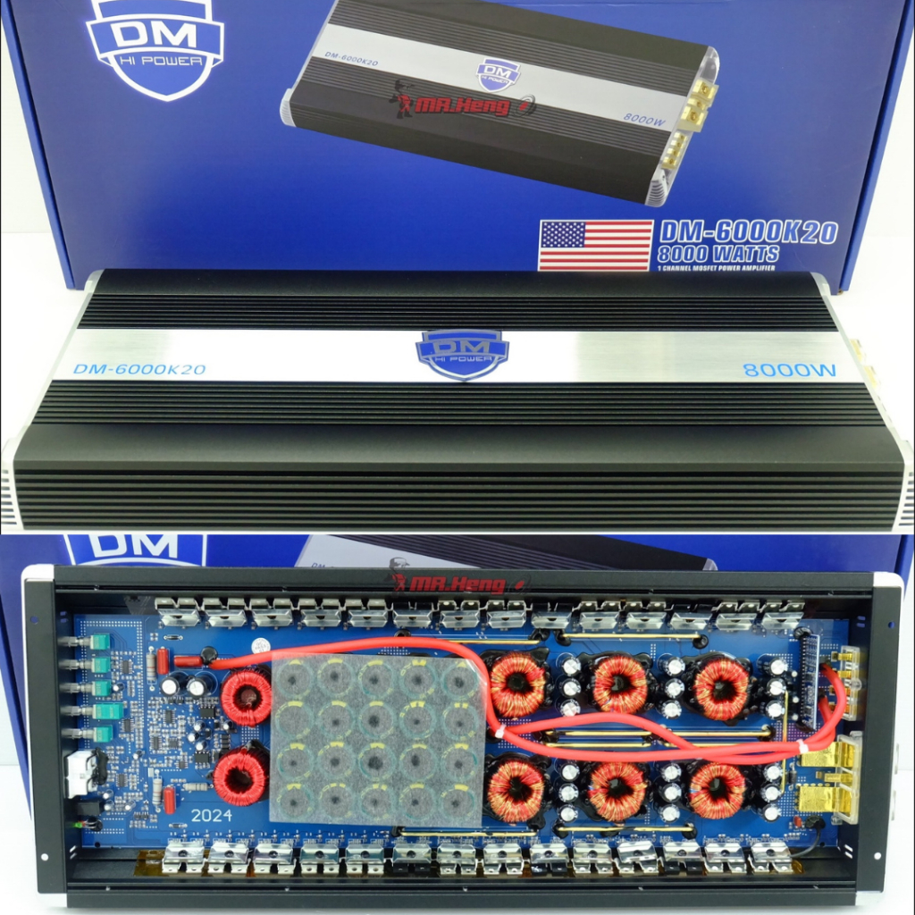 พาเวอร์แอมป์ คลาสดี DM-6000K2 8000w  ขั่วทองวัตรเต็มๆล้นๆไส้แน่นๆ คลาสดีขับซับ ขับเบส ระบบคลอสในตัว