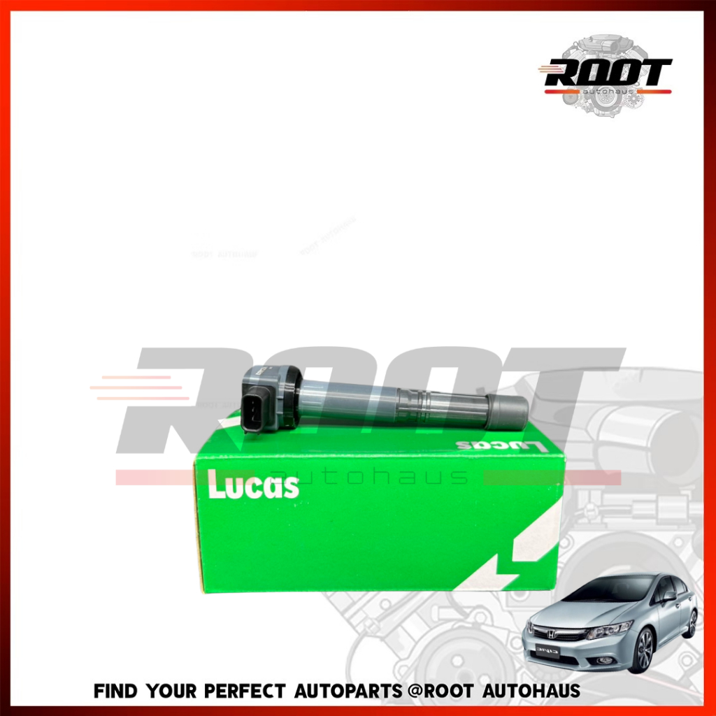 LUCAS คอยล์จุดระเบิด HONDA CIVIC FD ปี 06-13 เครื่อง 2.0 / CRV ACCORD K20 K24 ปี 02-06 เบอร์ ICG9129