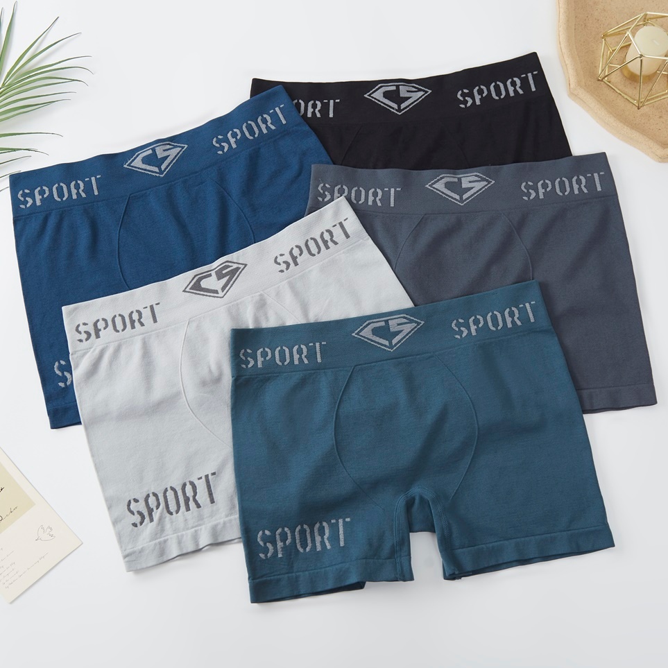 💥NEW💥K# Boxer ของผู้ชาย กางเกงในชายผ้าทอ แบบขาสั้น ผ้านิ่มใส่สบาย เซ็ต3ตัว#