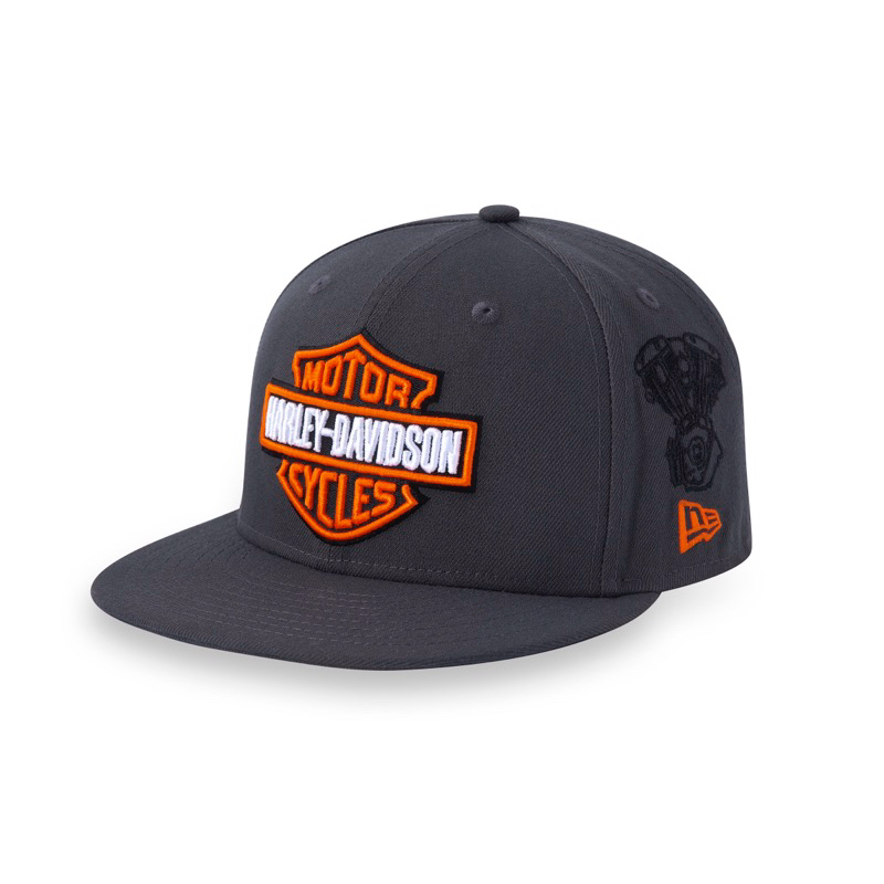 New Arrival หมวกแก๊ปลายเครื่อง V-Twin V-Twin Engine 59FIFTY Cap - Blackened Pearl