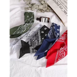 🎀พร้อมส่ง🎀 ผ้าเช็ดหน้า ขนาด 55×55 cm ผ้ามัดผม ลายวินเทจ สำหรับโพกผม [[ร้านไทย🇹🇭]]